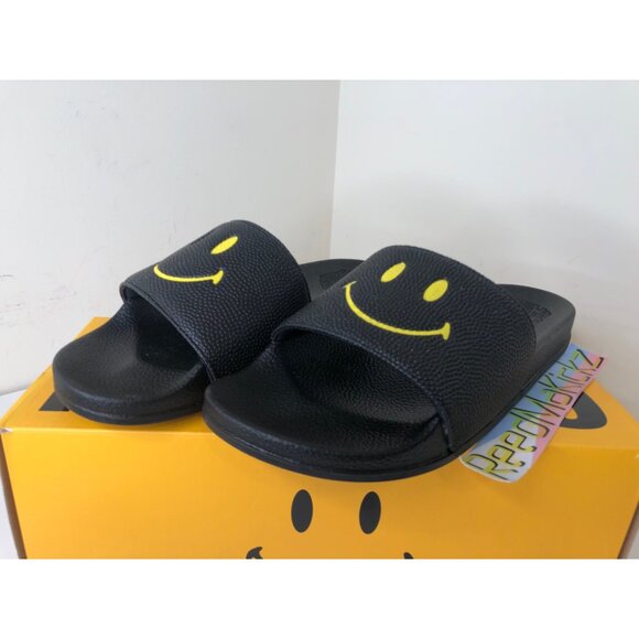 Chinatown Market Slides Smiley Black Yellow mens 10us main image 6